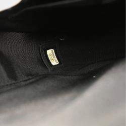 Pre Owned Chanel Turnlock Full Flap Small Black Embossed Calfskin Shoulder Bag