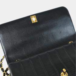 Pre Owned Chanel Mademoiselle Flap Black Lambskin Shoulder Bag