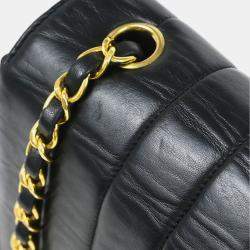 Pre Owned Chanel Mademoiselle Flap Black Lambskin Shoulder Bag