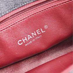 Pre Owned Chanel Paris Dallas Single Flap Navy Mouton Denim Shoulder Bag