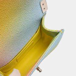 Pre Owned Chanel Boy Mini Multicolor Pastel Leather Shoulder Bag
