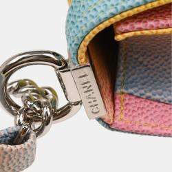 Pre Owned Chanel Boy Mini Multicolor Pastel Leather Shoulder Bag