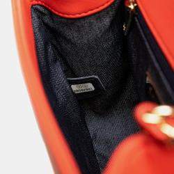Pre Owned Chanel Red Lambskin CC Mania Flap