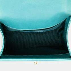 Pre Owned Chanel Blue Small Shearling Boy Flap