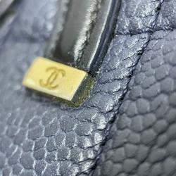 Pre Owned Chanel Blue Small Bicolor Caviar CC Filigree Flap