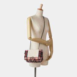 Pre Owned Chanel Multicolor CC Tweed and Shearling Single Flap