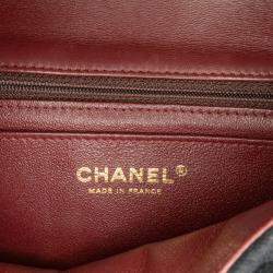 Pre Owned Chanel Black Paris Hamburg Mini Rectangular Classic Wool Coco Sailor Charms Double Flap