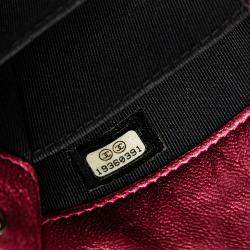 Pre Owned Chanel Pink CC Patent Phone Holder Crossbody