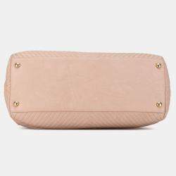 Pre Owned Chanel Pink Large Chevron Calfskin Surpique Tote