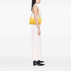 Pre Owned Chanel Yellow Jumbo Classic Lambskin Double Flap