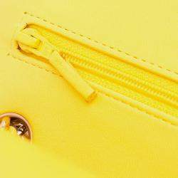 Pre Owned Chanel Yellow Jumbo Classic Lambskin Double Flap