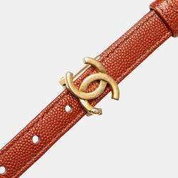 Pre Owned Chanel Red Mini CC Quilted Caviar Messenger Single Flap