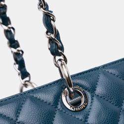 Pre Owned Chanel Blue Caviar Grand Shopping Tote