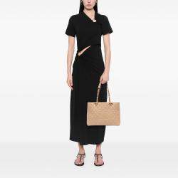Pre Owned Chanel Beige Caviar Grand Shopping Tote