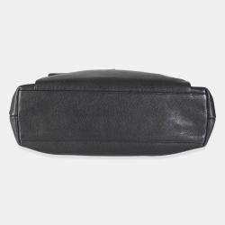 Pre Owned Chanel Vintage 24k Black Front Pocket Shoulder Bag
