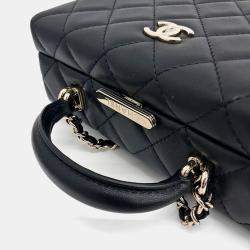 Pre Owned Chanel Black Leather Small Box Bag
