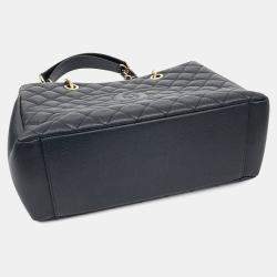 Pre Owned حقيبة تسوق شانيل كافيار جلد سوداء