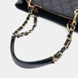 Pre Owned حقيبة تسوق شانيل كافيار جلد سوداء