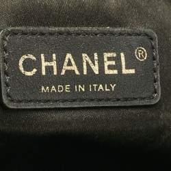 Pre Owned Chanel Black Quilted Caviar Leather Grand Shopper Tote