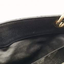Pre Owned Chanel Black Quilted Caviar Leather Grand Shopper Tote