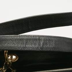 Pre Owned Chanel Black Quilted Caviar Leather Grand Shopper Tote
