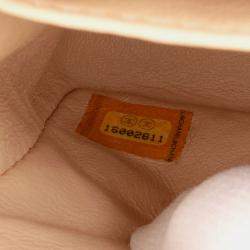 Pre Owned Chanel Beige Medium Classic Caviar Double Flap