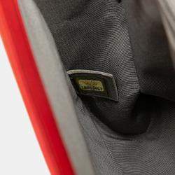 Pre Owned Chanel Red Medium Quilted Calfskin Wild Stitch Boy Flap  Bag