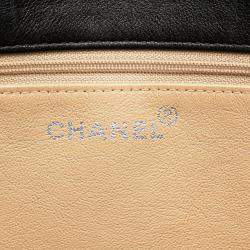 Pre Owned Chanel Black CC Lambskin Tote