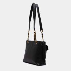 Pre Owned Chanel Black CC Caviar Shoulder Bag