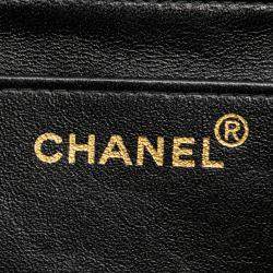 Pre Owned Chanel Black Jumbo Classic Lambskin Single Flap Bag