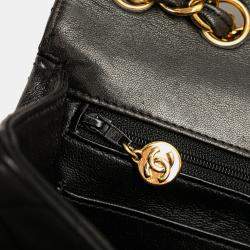 Pre Owned Chanel Black Jumbo Classic Lambskin Single Flap Bag
