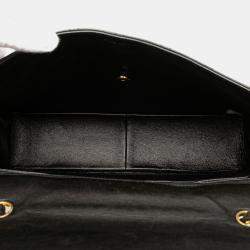 Pre Owned Chanel Black Jumbo Classic Lambskin Single Flap Bag