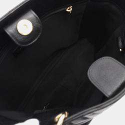 Pre Owned Chanel PST Black Leather Tote Bag