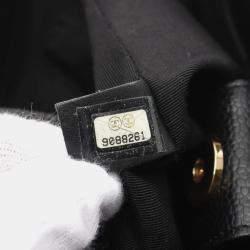 Pre Owned Chanel PST Black Leather Tote Bag