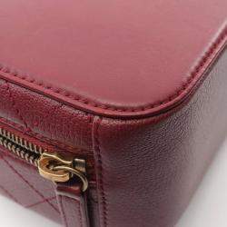 Pre Owned Chanel Bordeaux Leather Shoulder Bag