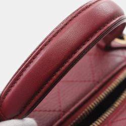 Pre Owned Chanel Bordeaux Leather Shoulder Bag