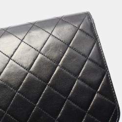 Pre Owned Chanel Full Flap Black Lambskin Quilted Shoulder Bag