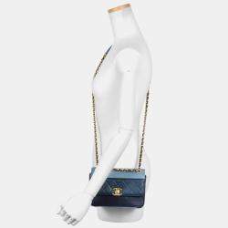 Pre Owned Chanel Single Flap Tricolour Lambskin Shoulder Bag
