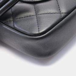 Pre Owned Chanel Cambon Ligne Black/White Leather Handbag