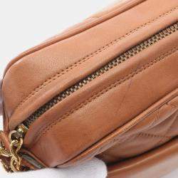 Pre Owned حقيبة شانيال ماتيلاس كتف جلد حمل بني