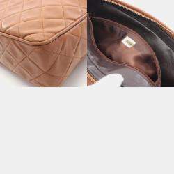 Pre Owned حقيبة شانيال ماتيلاس كتف جلد حمل بني