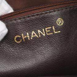 Pre Owned حقيبة شانيال ماتيلاس كتف جلد حمل بني