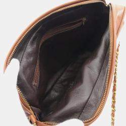 Pre Owned حقيبة شانيال ماتيلاس كتف جلد حمل بني