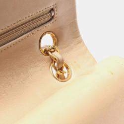 مملوكة مسبقًا Chanel Matelasse W-Flap Shoulder Bag Lambskin Beige