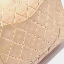 مملوكة مسبقًا Chanel Matelasse W-Flap Shoulder Bag Lambskin Beige