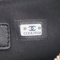 Pre Owned Chanel Mini Matelasse Black Fabric Hobo Shoulder Bag