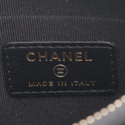 Pre Owned Chanel Mini Matelasse Black Fabric Hobo Shoulder Bag