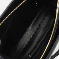 Pre Owned Chanel Chevron V Stitch Navy Lambskin Handbag