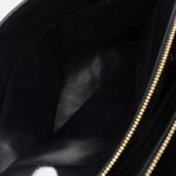 Pre Owned Chanel Chevron V Stitch Navy Lambskin Handbag