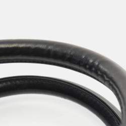 Pre Owned Chanel Chevron V Stitch Navy Lambskin Handbag